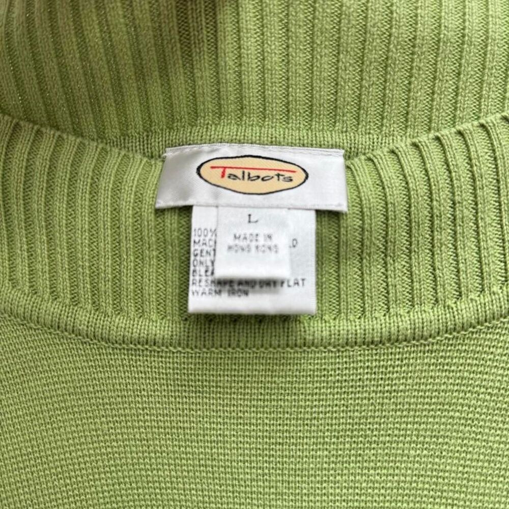 Pistachio Green Cotton Ribbed Sweater - Picture 5 of 8